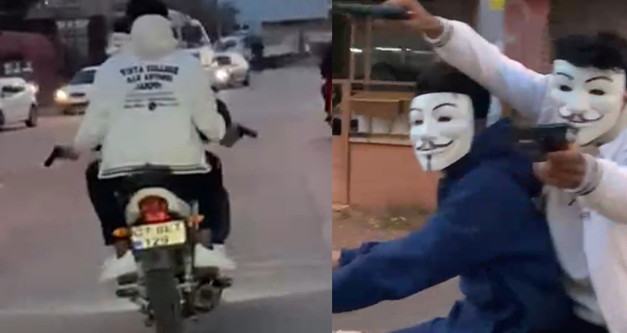 Motosiklete bindiler, çevreye korku dolu anlar yaşattılar