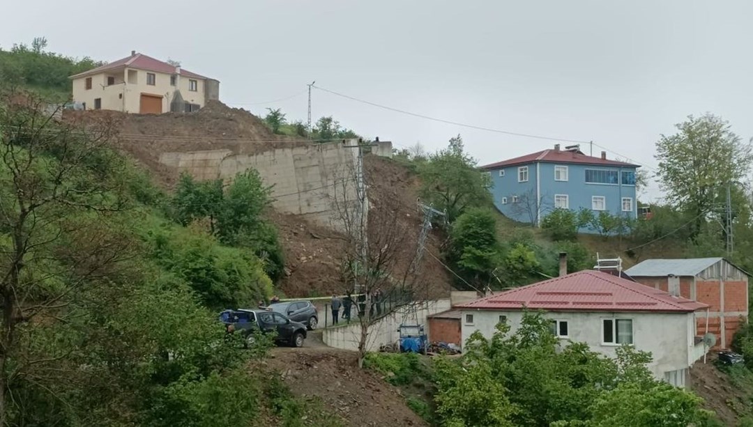 Samsun’da toprak kayması: İstinat duvarı çöktü, bir ev tahliye edildi